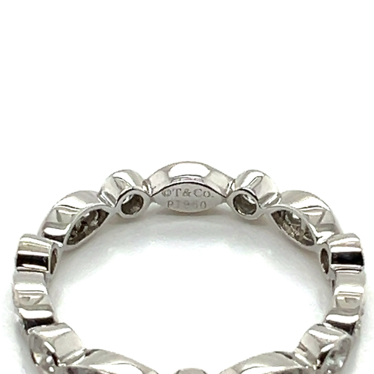 Tiffany & Co. Jazz Diamond Platinum Eternity Band Ring - Size 5.5