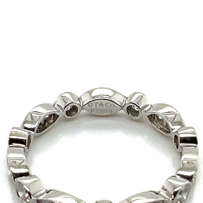 Tiffany & Co. Jazz Diamond Platinum Eternity Band Ring - Size 5.5