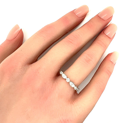 Tiffany & Co. Jazz Diamond Platinum Eternity Band Ring - Size 5.5