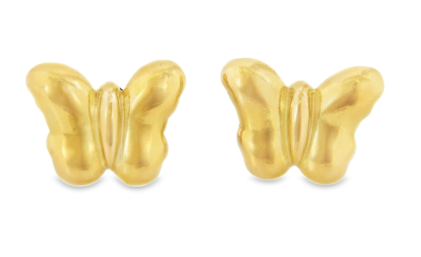 Kieselstein-Cord Butterfly Motif 18k Yellow Gold Clip-On Huggie Earrings