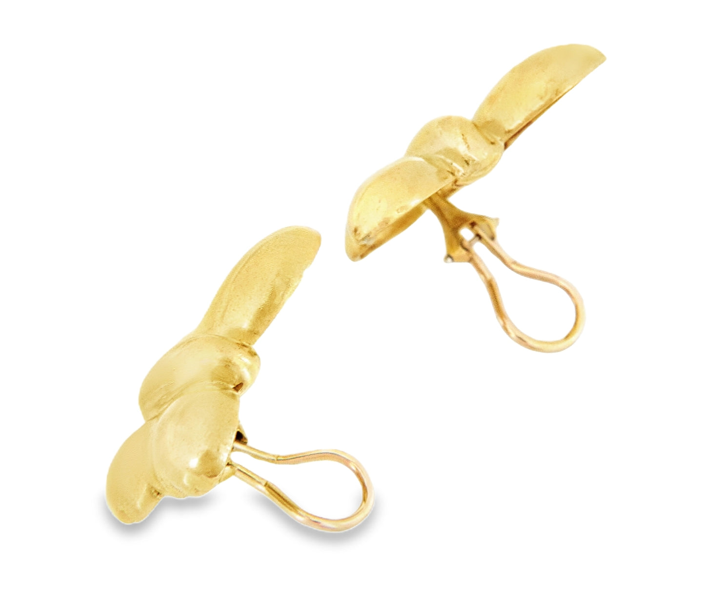 Kieselstein-Cord Butterfly Motif 18k Yellow Gold Clip-On Huggie Earrings