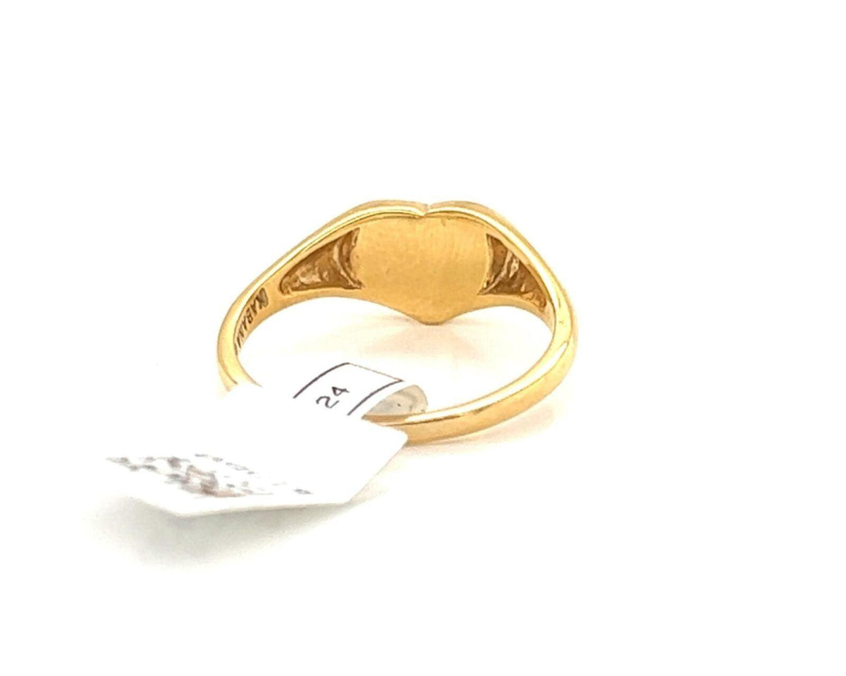 Kabana Fire Opal 14k Yellow Gold Heart Ring Size 6.5