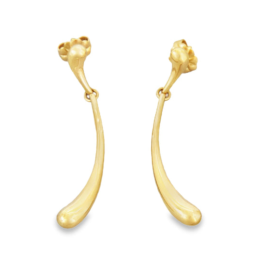 Tiffany & Co. Elsa Peretti 18k Yellow Gold Teardrop Dangle Earrings