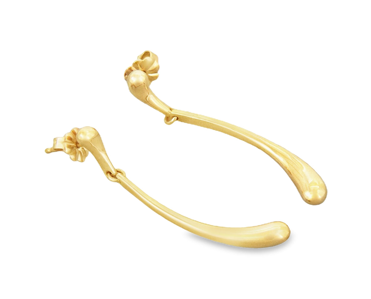 Tiffany & Co. Elsa Peretti 18k Yellow Gold Teardrop Dangle Earrings
