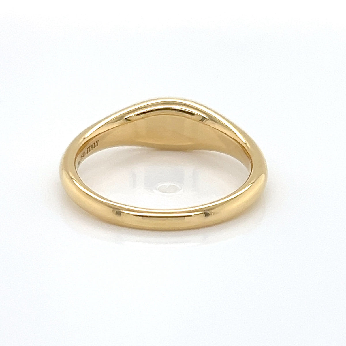 Tiffany & Co. Micro Signet Diamond 18k Yellow Gold Ring Size 7