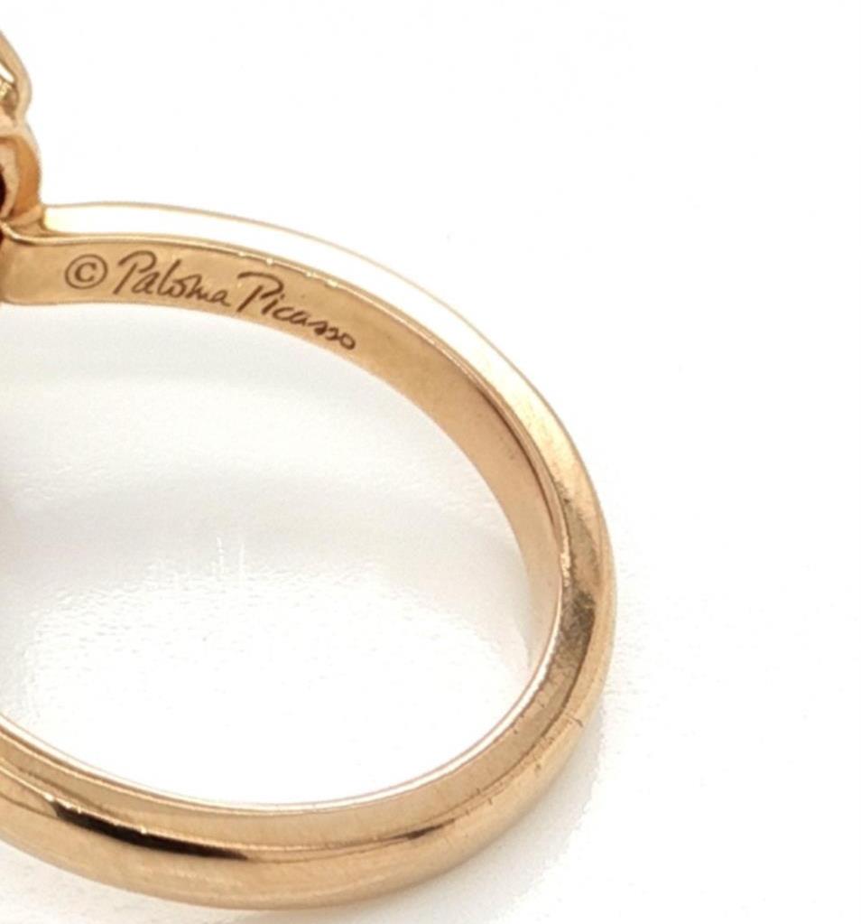 Tiffany & Co. Picasso Sugar Stacks 18k Rose Gold Pink Sapphire Ring Size 7