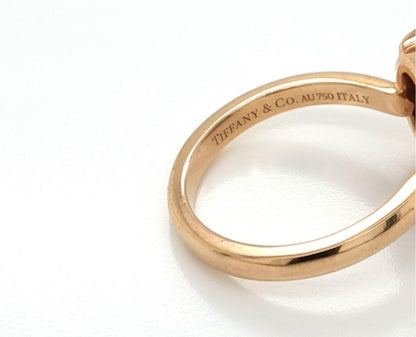 Tiffany & Co. Picasso Sugar Stacks 18k Rose Gold Pink Sapphire Ring Size 7