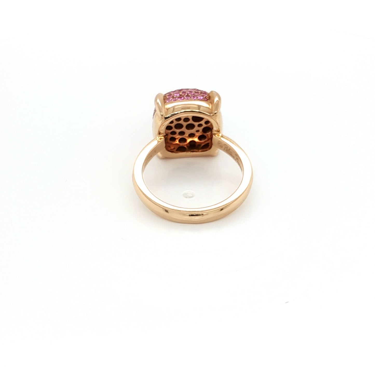 Tiffany & Co. Picasso Sugar Stacks 18k Rose Gold Pink Sapphire Ring Size 7