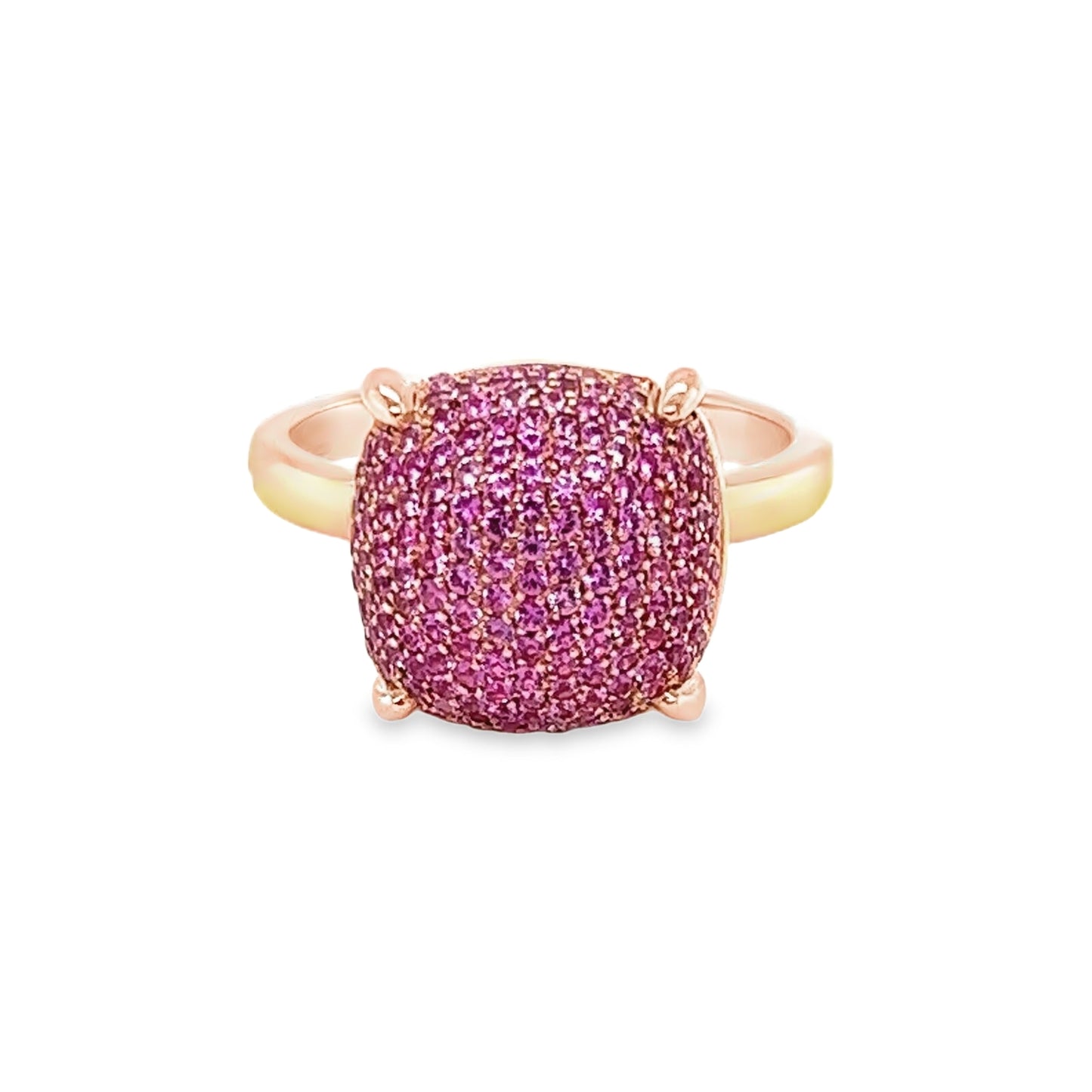 Tiffany & Co. Picasso Pink Sapphires Sugar Stacks 18k Rose Gold Ring - Size 5.5