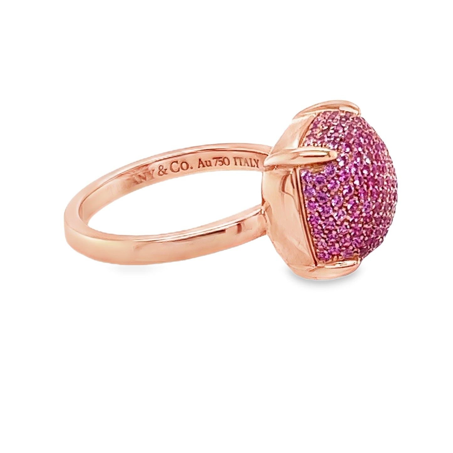 Tiffany & Co. Picasso Pink Sapphires Sugar Stacks 18k Rose Gold Ring - Size 5.5