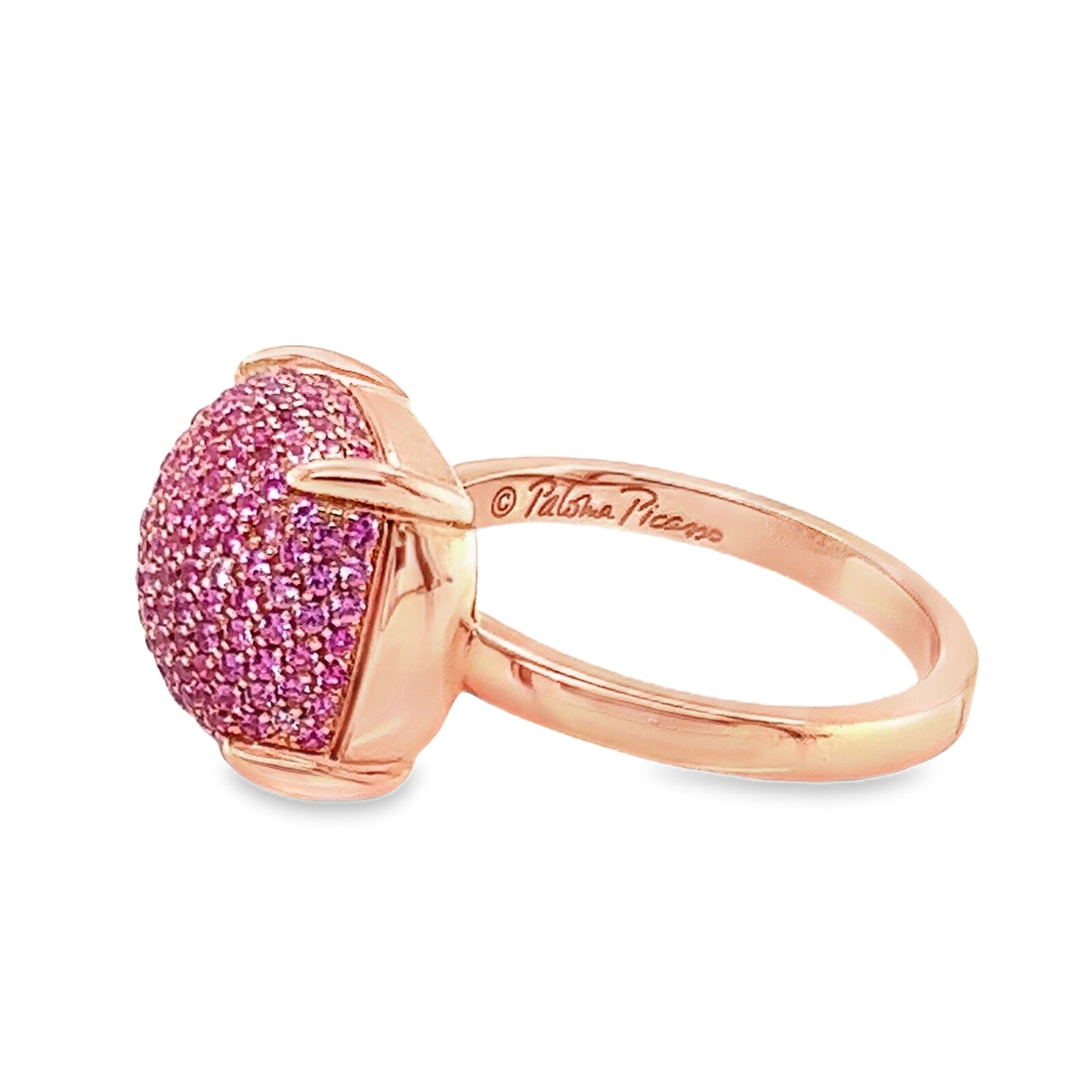 Tiffany & Co. Picasso Pink Sapphires Sugar Stacks 18k Rose Gold Ring - Size 5.5