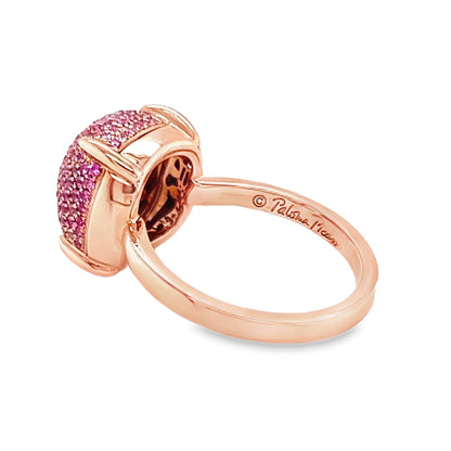 Tiffany & Co. Picasso Pink Sapphires Sugar Stacks 18k Rose Gold Ring - Size 5.5