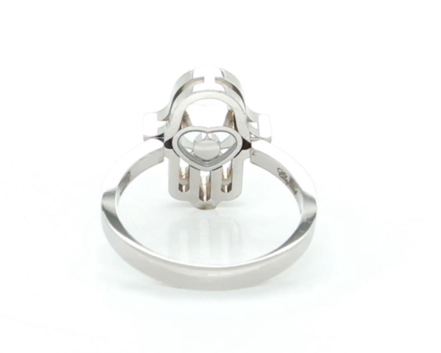 Chopard Happy Diamonds Hamsa Floating Diamond 18k White Gold Ring