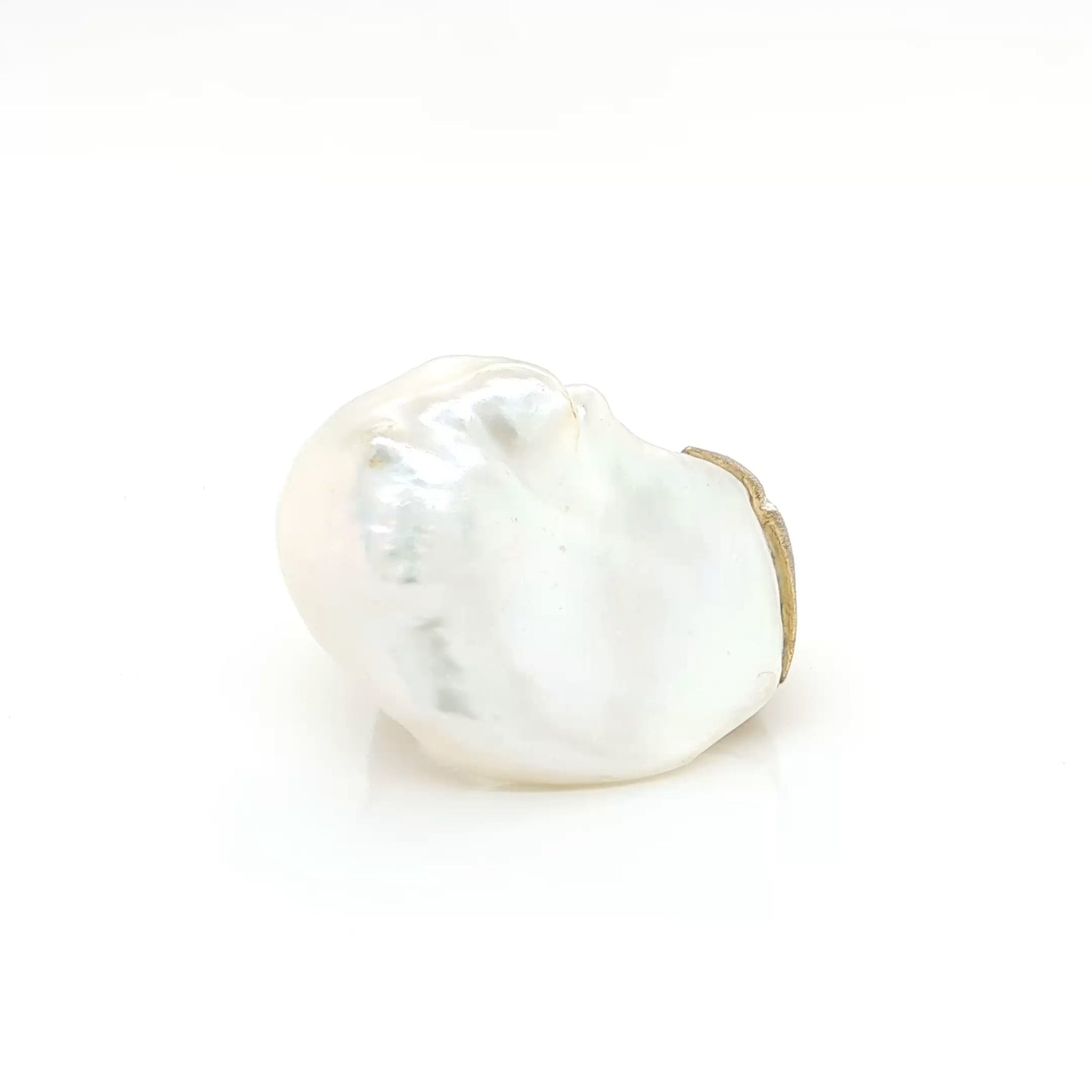 Yvel Satin Sea baroque freshwater pearl sculptural ring in 18k yellow gold size 6
