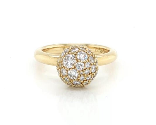 Tiffany & Co. HardWear Diamond Sphere 18k Yellow Gold Ring