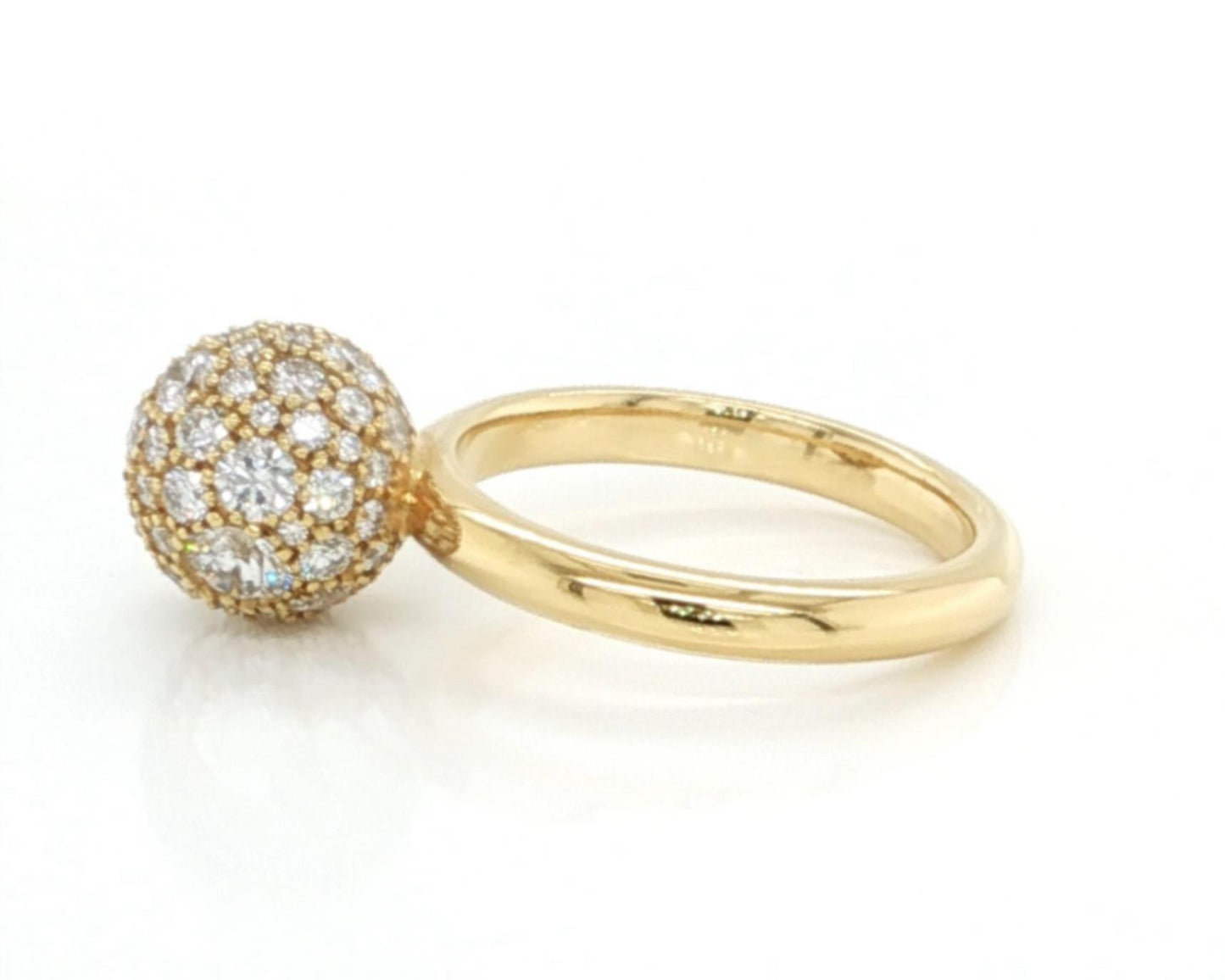 Tiffany & Co. HardWear Diamond Sphere 18k Yellow Gold Ring