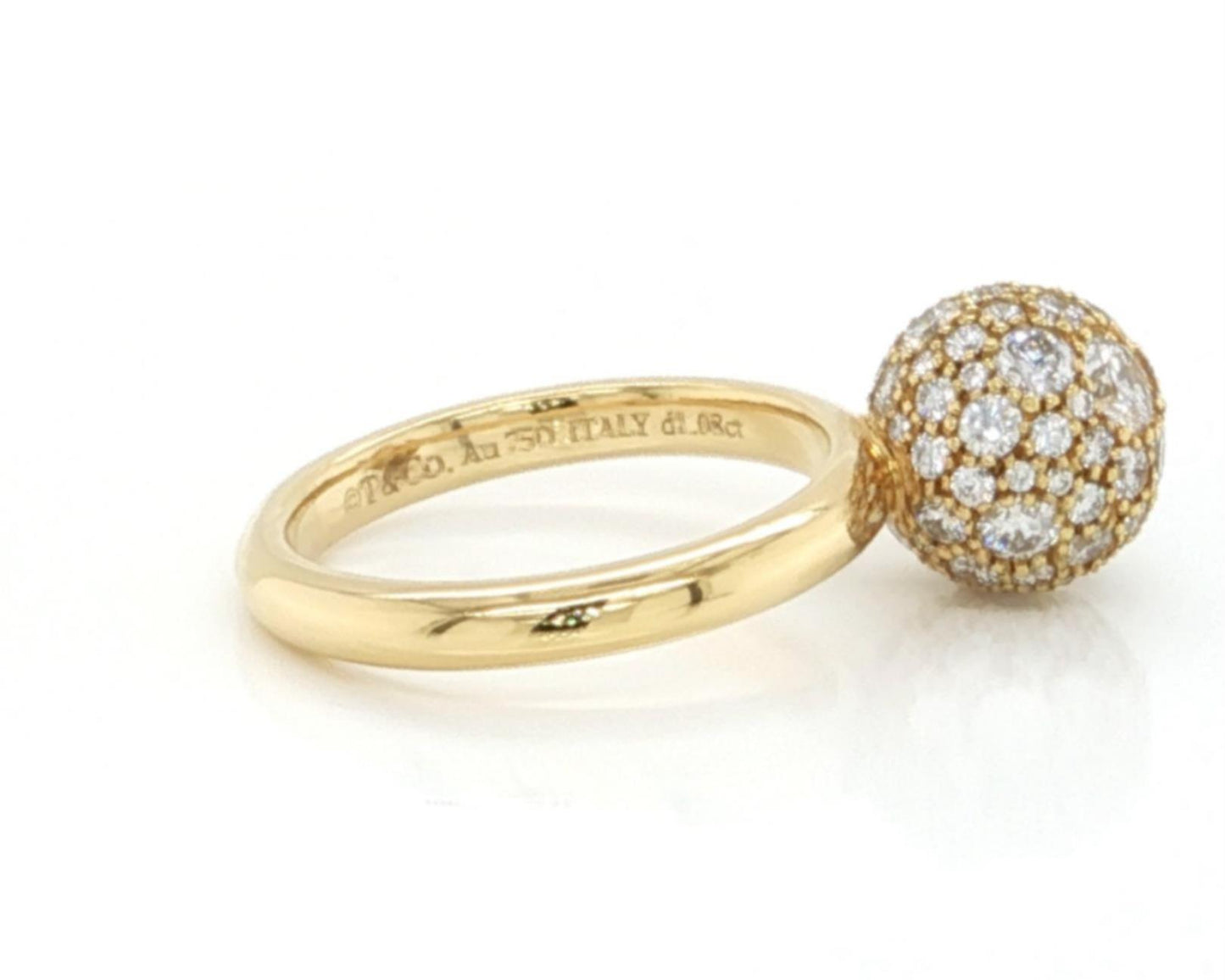 Tiffany & Co. HardWear Diamond Sphere 18k Yellow Gold Ring