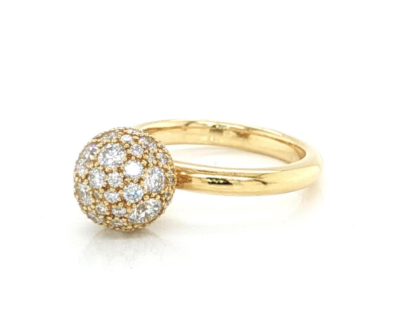 Tiffany & Co. HardWear Diamond Sphere 18k Yellow Gold Ring