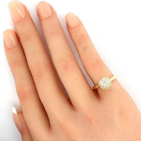 Tiffany & Co. HardWear Diamond Sphere 18k Yellow Gold Ring