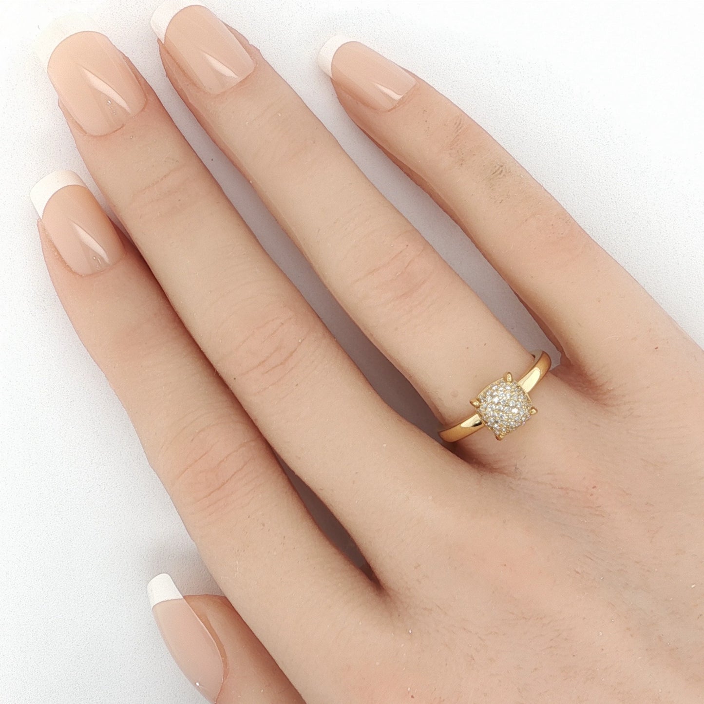 Tiffany & Co. Paloma Picasso Sugar Stacks Diamond 18k Yellow Gold Ring