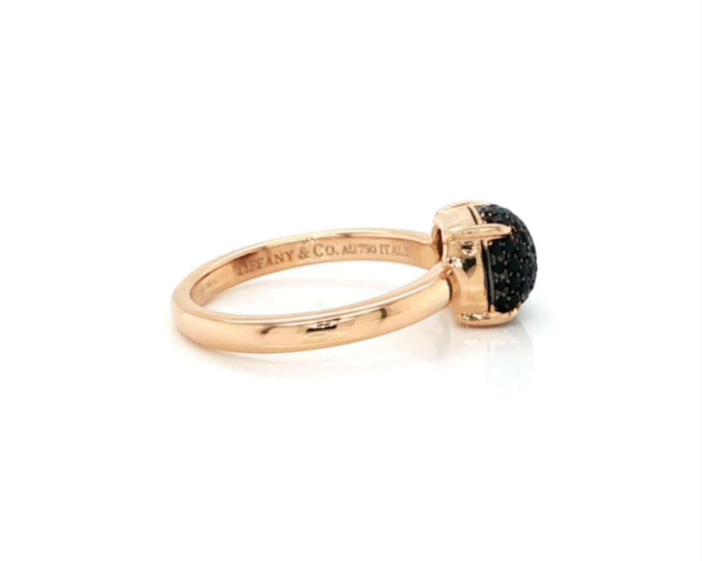 Tiffany & Co. Paloma Picasso SugarStacks Black Spinel 18k Rose Gold Ring