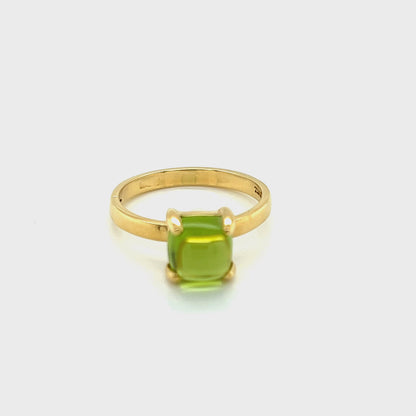 Tiffany & Co. 18k Yellow Gold Picasso Peridot Sugar Stacks Ring