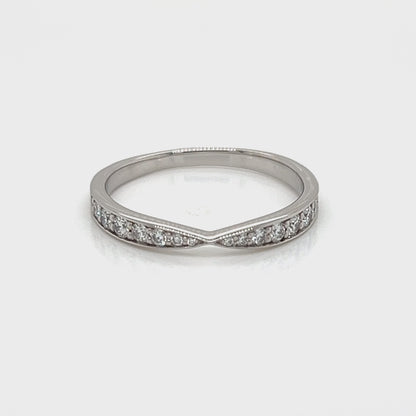 Tiffany & Co. Harmony Diamond Platinum Band Ring - Size 5.5