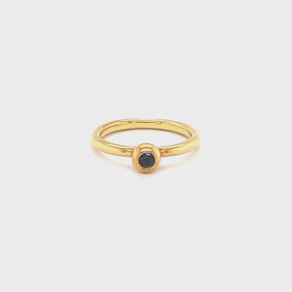 Tiffany & Co. Picasso 18k Yellow Gold Blue Sapphire Ring