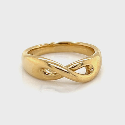 Tiffany & Co. 18k Yellow Gold Infinity Band Ring - Size 4.5