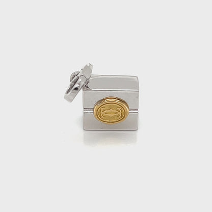 Cartier Gift Box Double C 18k Two Tone Gold Charm Pendant