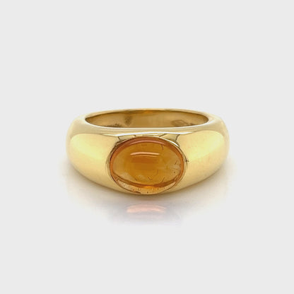 Tiffany & Co. Cabochon Citrine 18k Yellow Gold Dome Ring