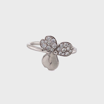 Tiffany & Co. Paper Flower Diamond Platinum Ring - Size 6