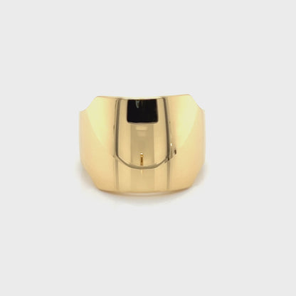 Cartier Santos Dumont 18k Yellow Gold Wide Band Ring w/Cert -  Size 7