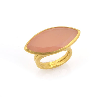 Gurhan Pandora Pink Chalcedony 24k Gold Marquise Solitaire Ring | Rings | catalog, Designer Jewelry, Gurhan, Rings | Gurhan