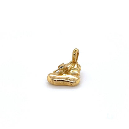 Van Cleef & Arpels Sapphire 18k Yellow Gold Baby Booty Charm Pendant