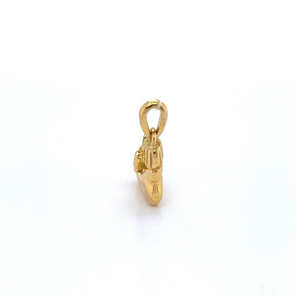 Van Cleef & Arpels Sapphire 18k Yellow Gold Baby Booty Charm Pendant