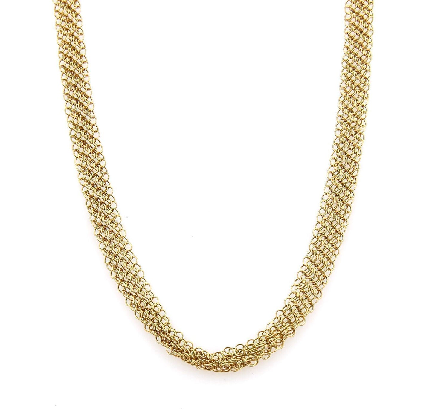Tiffany & Co. Peretti 18k Yellow Gold 6mm Wide Mesh Chain Necklace 30" Long | Necklaces | catalog, Chains, Designer Jewelry, Necklaces, Tiffany & Co. | Tiffany & Co.