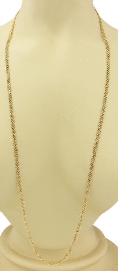 Tiffany & Co. Peretti 18k Yellow Gold 6mm Wide Mesh Chain Necklace 30" Long