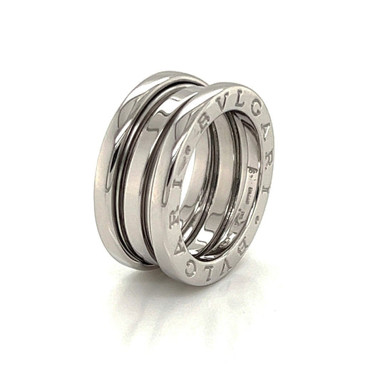 Bvlgari 18k White Gold B.zero1 Three-Band Ring Size 49 | Rings | bands, Bvlgari, catalog, Designer Jewelry, Rings | Bvlgari