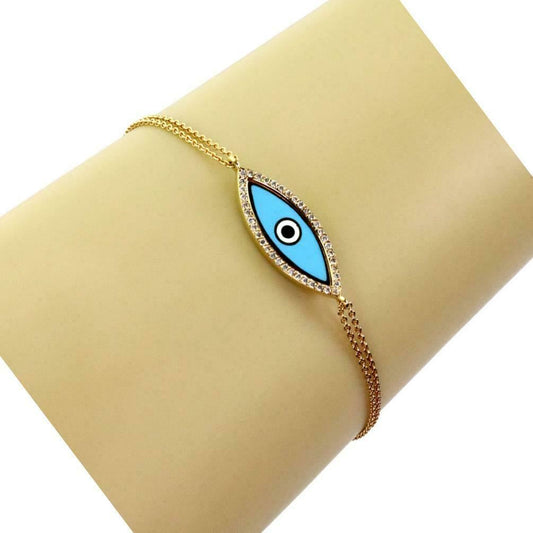 Aaron Basha 18k Yellow Gold Diamond & Enamel Evil Eye Charm Bracelet | Bracelets | Aaron Basha, Bracelets, catalog, Designer Jewelry | Aaron Basha