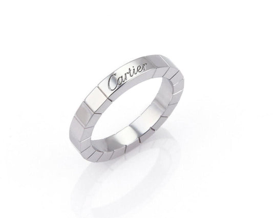 Cartier Lanieres 18k White Gold 3mm Band Ring | Rings | bands, cartier, catalog, Designer Jewelry, Rings | Cartier