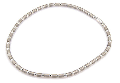 Zancan Polished & Brushed 18k White Gold Necklace