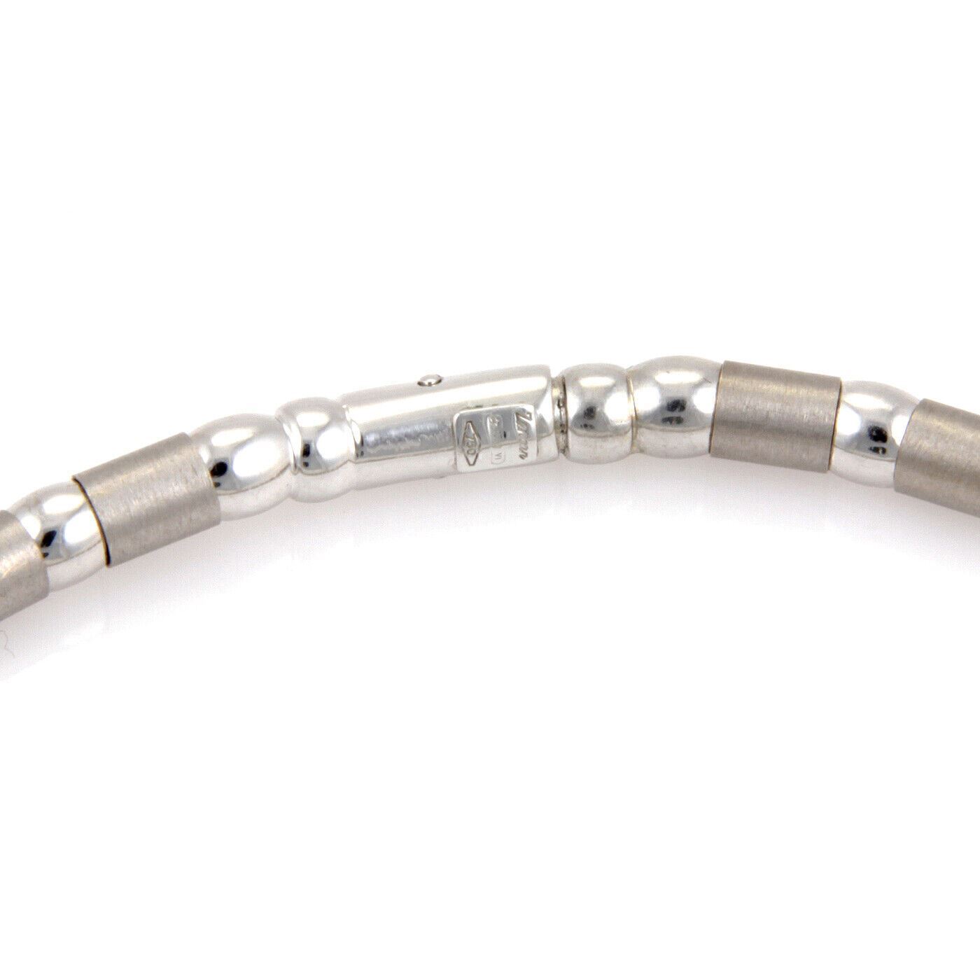 Zancan Polished & Brushed 18k White Gold Necklace