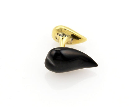 Tiffany & Co. Peretti 18k Yellow Gold Onyx Cufflinks