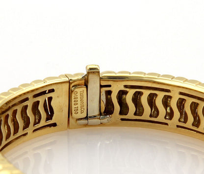 Tiffany & Co. 18k Yellow Gold Ribbed Bangle Bracelet