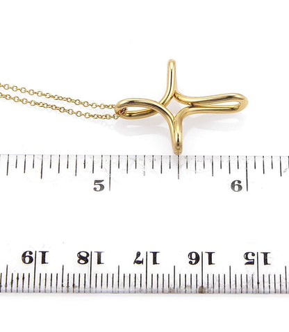 Tiffany & Co. Elsa Peretti Infinity 18k Yellow Gold Cross Pendant Necklace