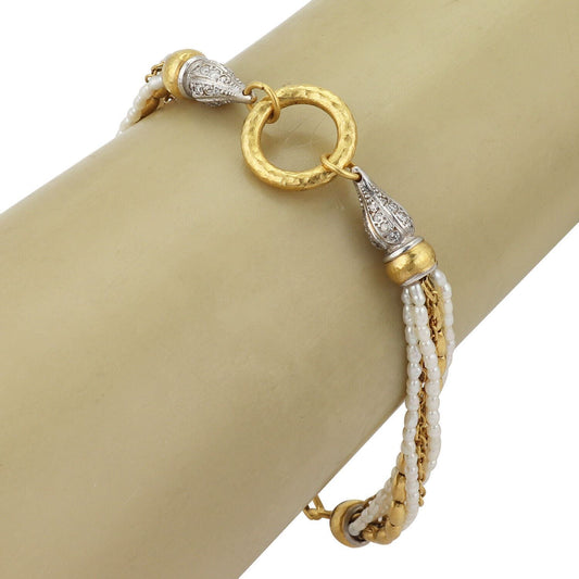 Gurhan Diamond 24k & 18k Gold Pearls Multi strand Bracelet | Bracelets | Bracelets, catalog, Designer Jewelry, Gurhan, Pearls | Gurhan