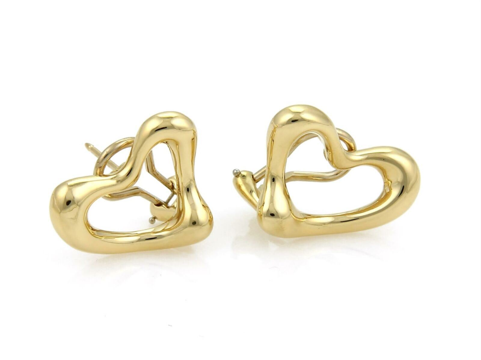 Tiffany & Co. Peretti 18k Yellow Gold Open Heart Post Clip Earrings | Earrings | catalog, Designer Jewelry, Earrings, Elsa Peretti, Tiffany & Co. | Tiffany & Co.