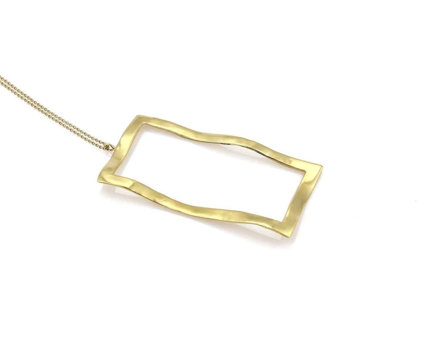 Ippolita Window 18k Yellow Gold Open Wave Pendant Necklace