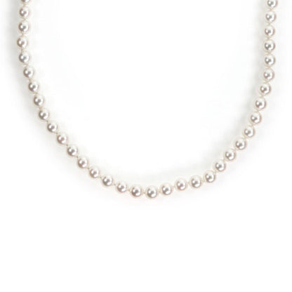 Tiffany & Co. 18k White Gold Signature Clasp Pearl Necklace